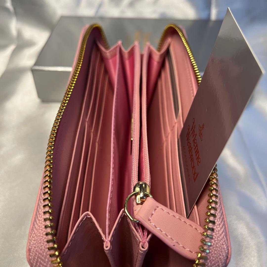 新品 Vivienne Westwood ピンク ゴールドオーブ　長財布