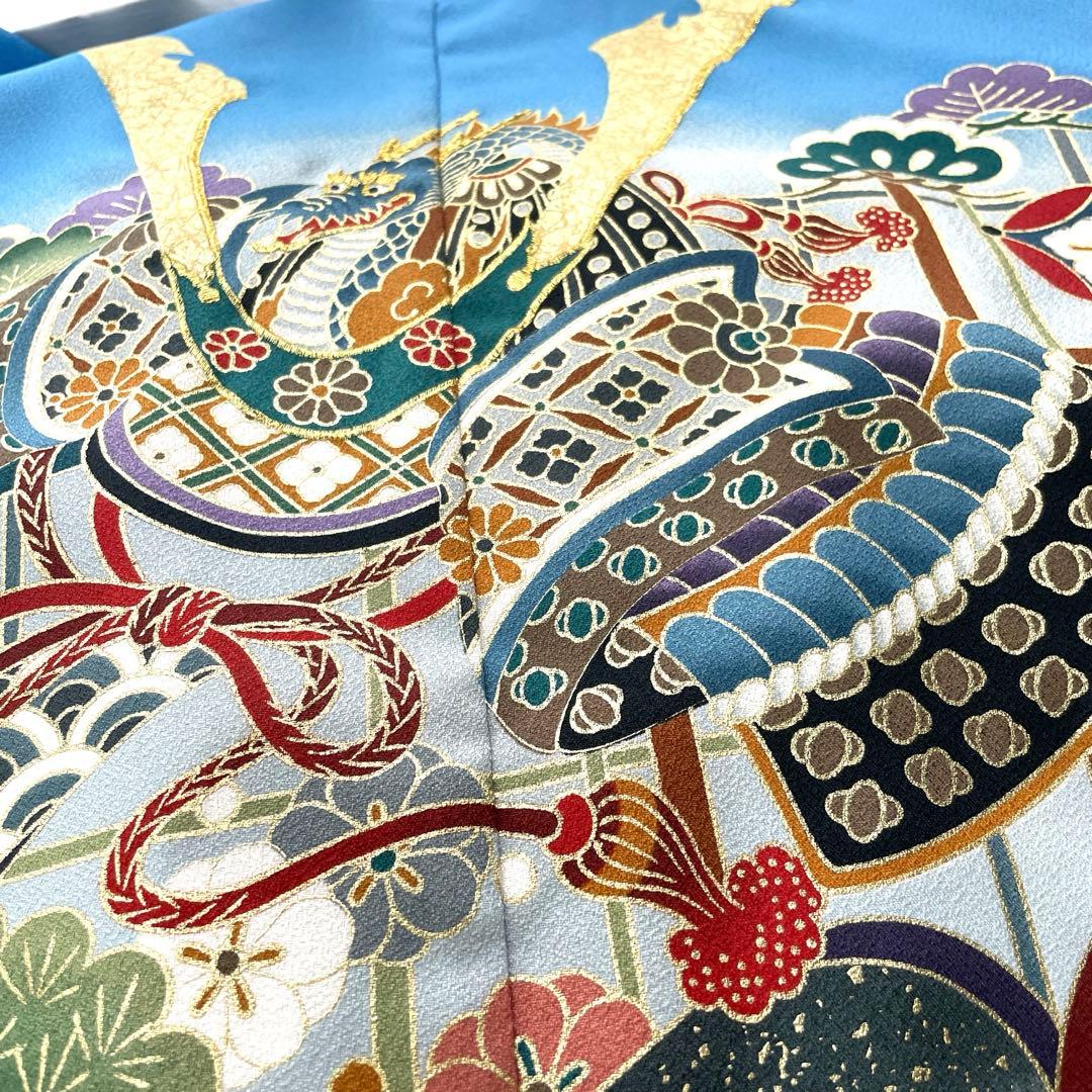 七五三 5歳 男の子 羽織 着物 袴セット【兜】