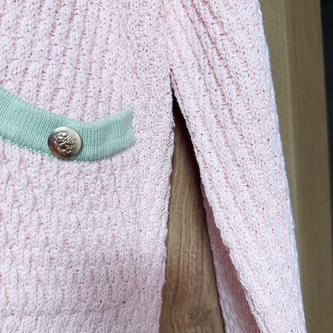 新品★Apuweiser-riche　配色ニットジャケット　カーディガン　M