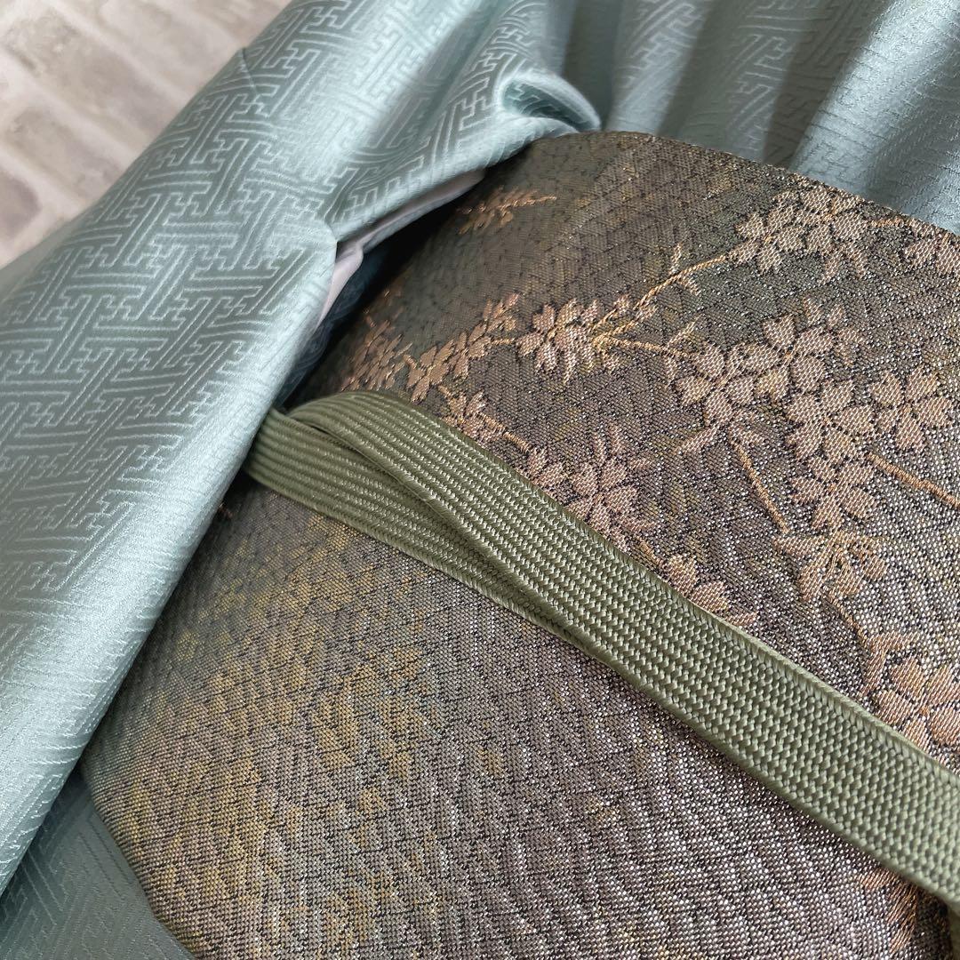 訪問着　フルセット　友禅　紗綾形地紋　金彩加工　鮮やか　入学式　卒業式　L2