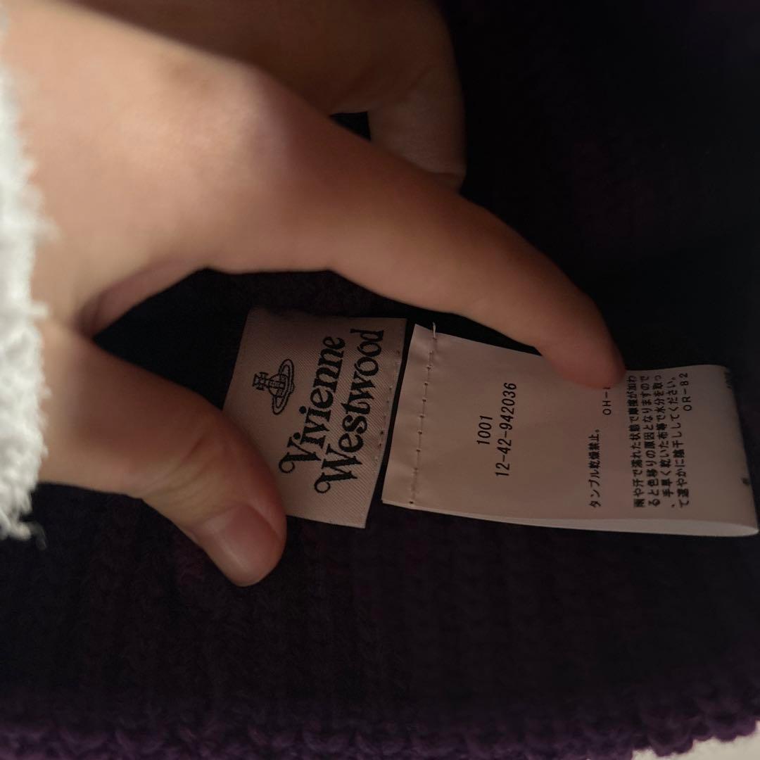 ビビアン　ニット帽　パープル