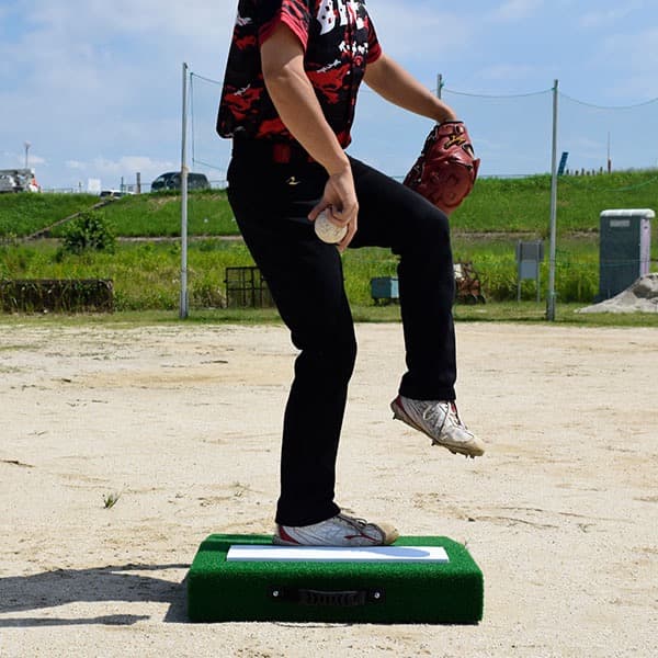 野球 投球練習用 ポータブルマウンド 人工芝 ピッチャープレート付き投球マウンド