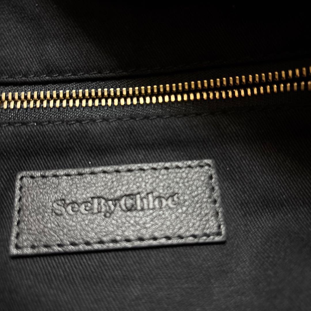 SeeByChloe黒いレザートートバッグ