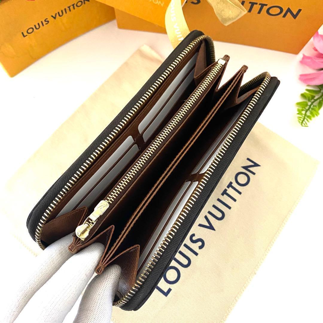 ルイ ヴィトン◎ジッピーウォレット モノグラム 茶 ラウンドファスナー 長財布
