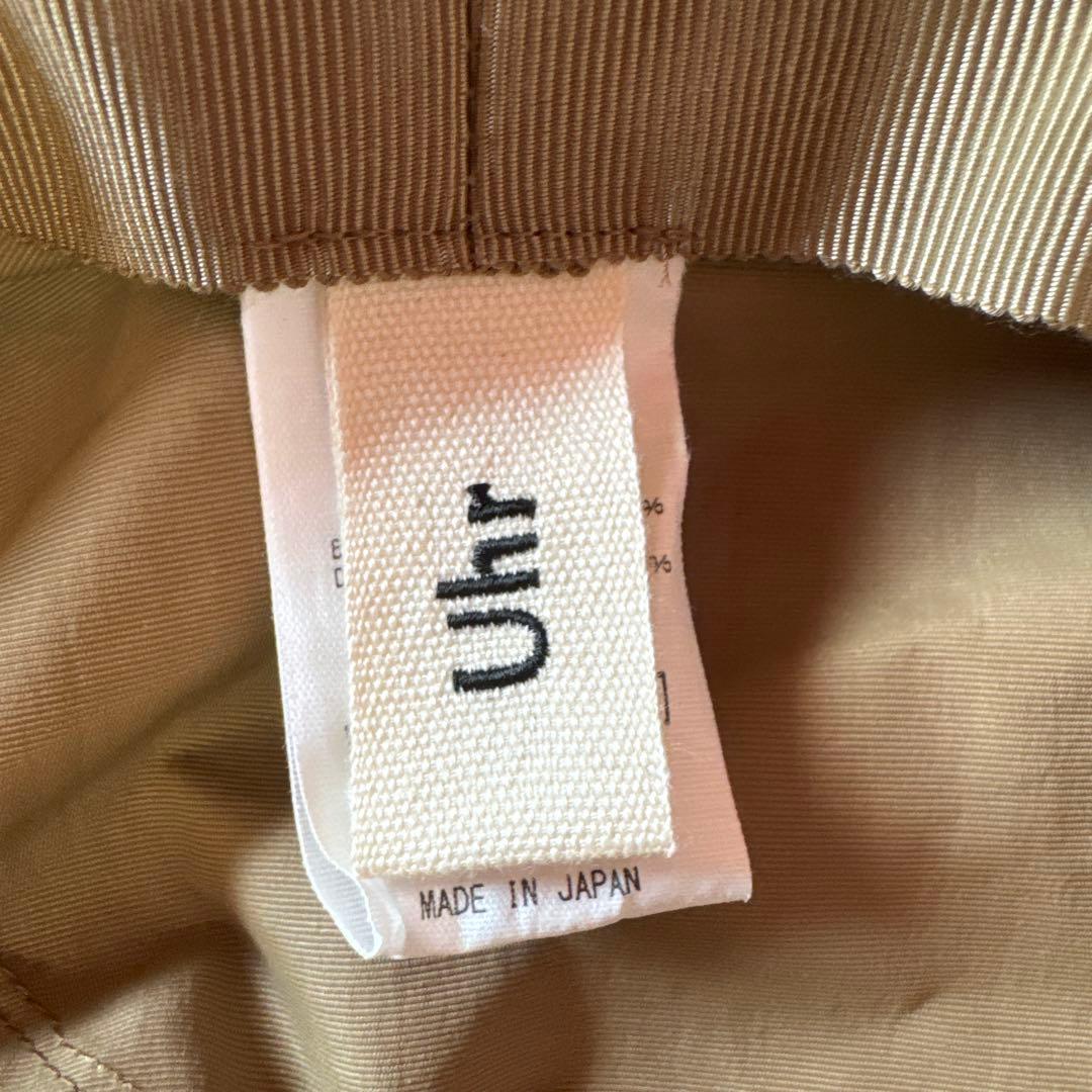 【美品】Uhr 帽子　オリーブグリーン 収納袋付き