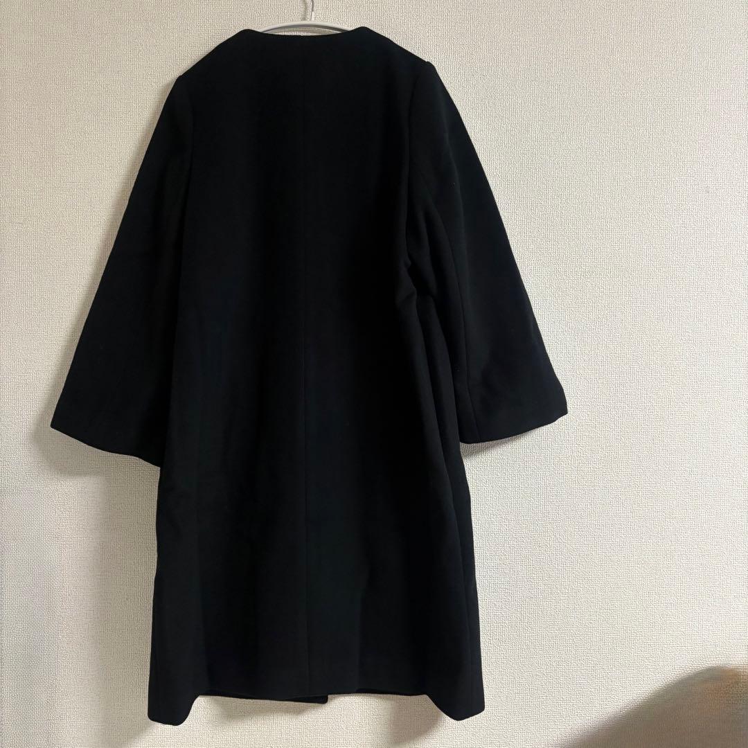 極美品✨ユナイテッドアローズ ブラック カシミヤ混 ロングコート