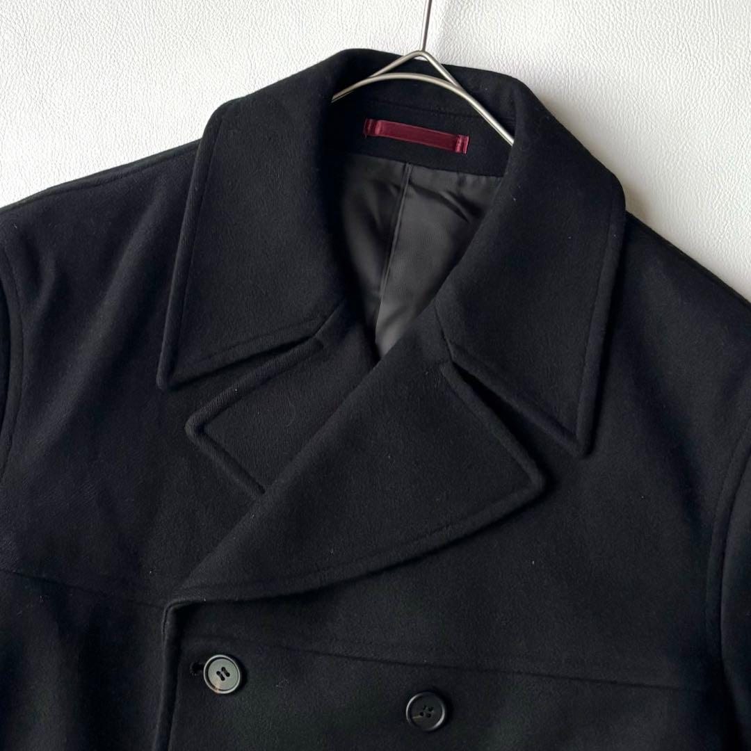 美品✨ポールスミス　Pコート　カシミヤブレンド　ブラック　ダブルブレスト　L
