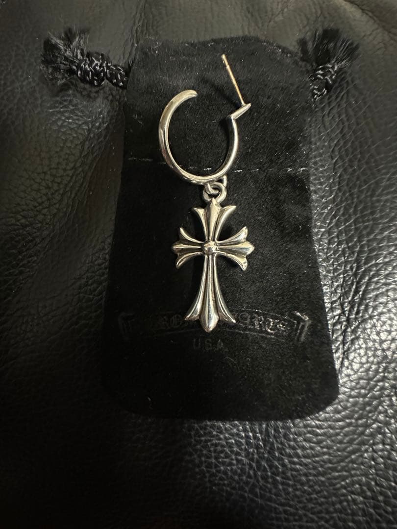 CHROMHEARTS クロムハーツ タイニーCH クロス フープピアス