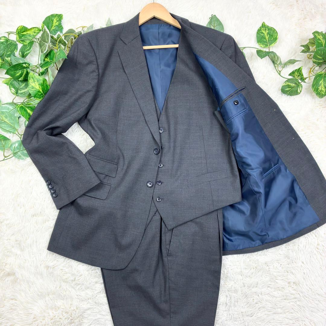 美品　DANKAN　３ピース　スーツセットアップ　オーダースーツ　2XL相当　灰