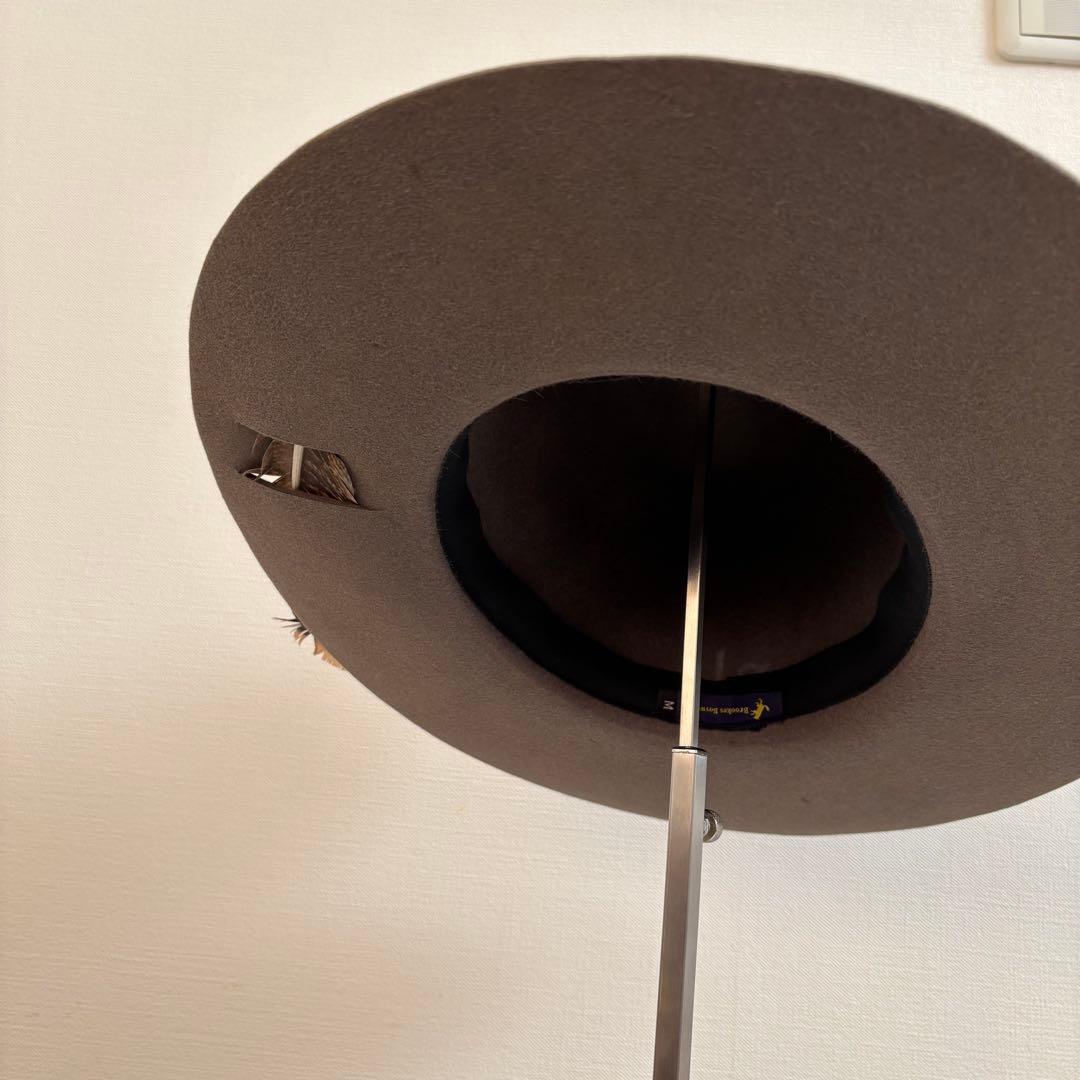 Brookes Boswell 中折れ フェザーハット ウール　フェルト