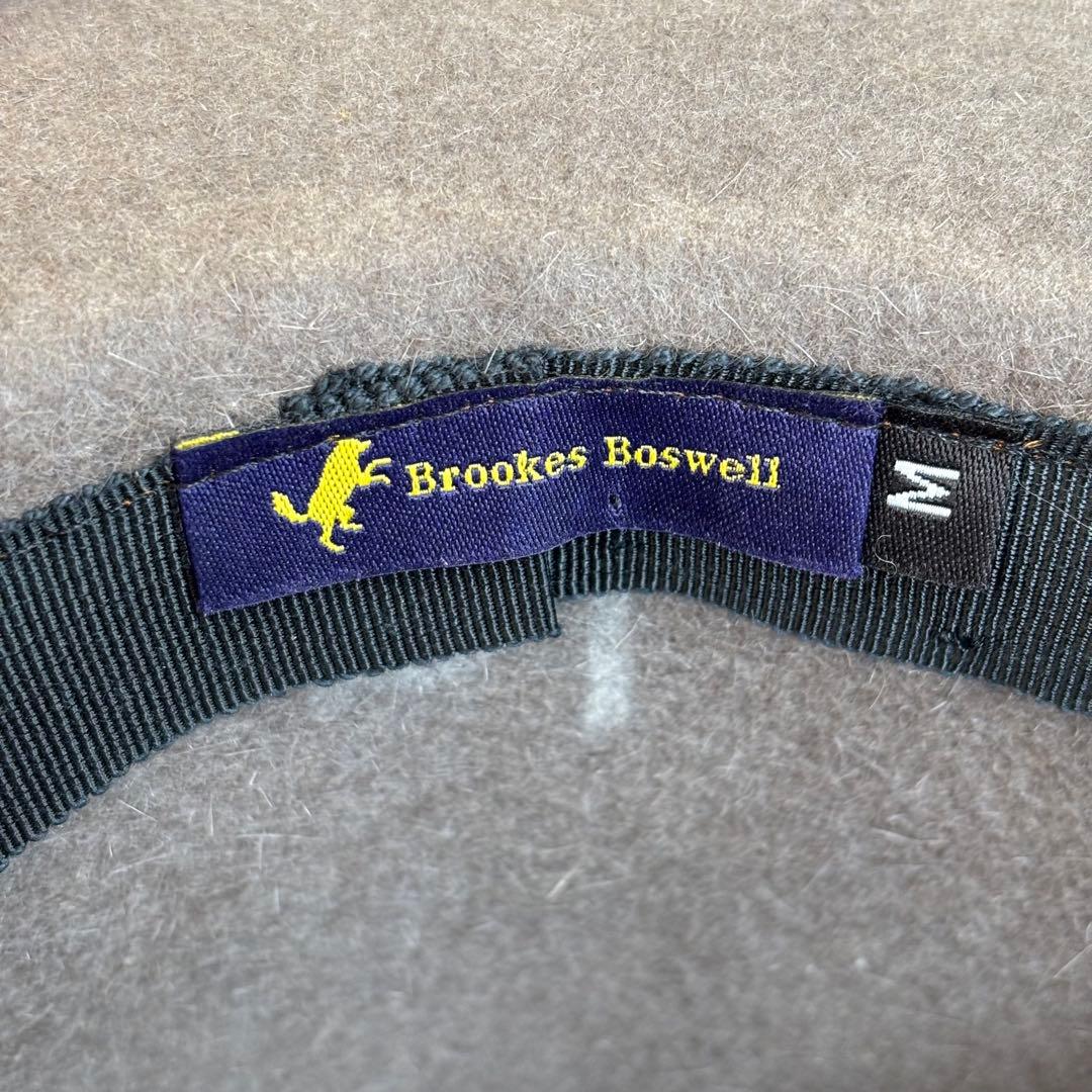 Brookes Boswell 中折れ フェザーハット ウール　フェルト