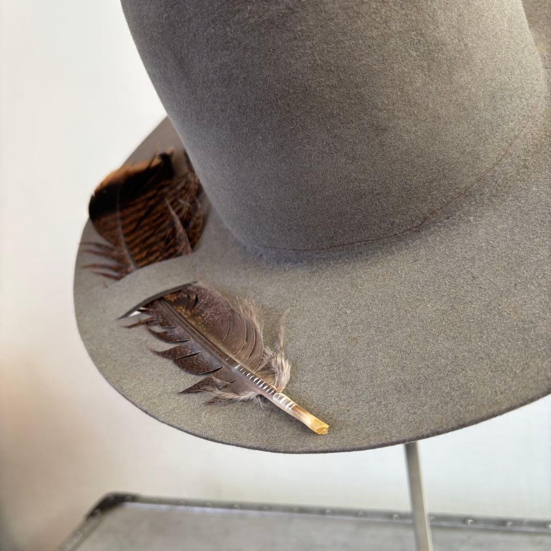 Brookes Boswell 中折れ フェザーハット ウール　フェルト