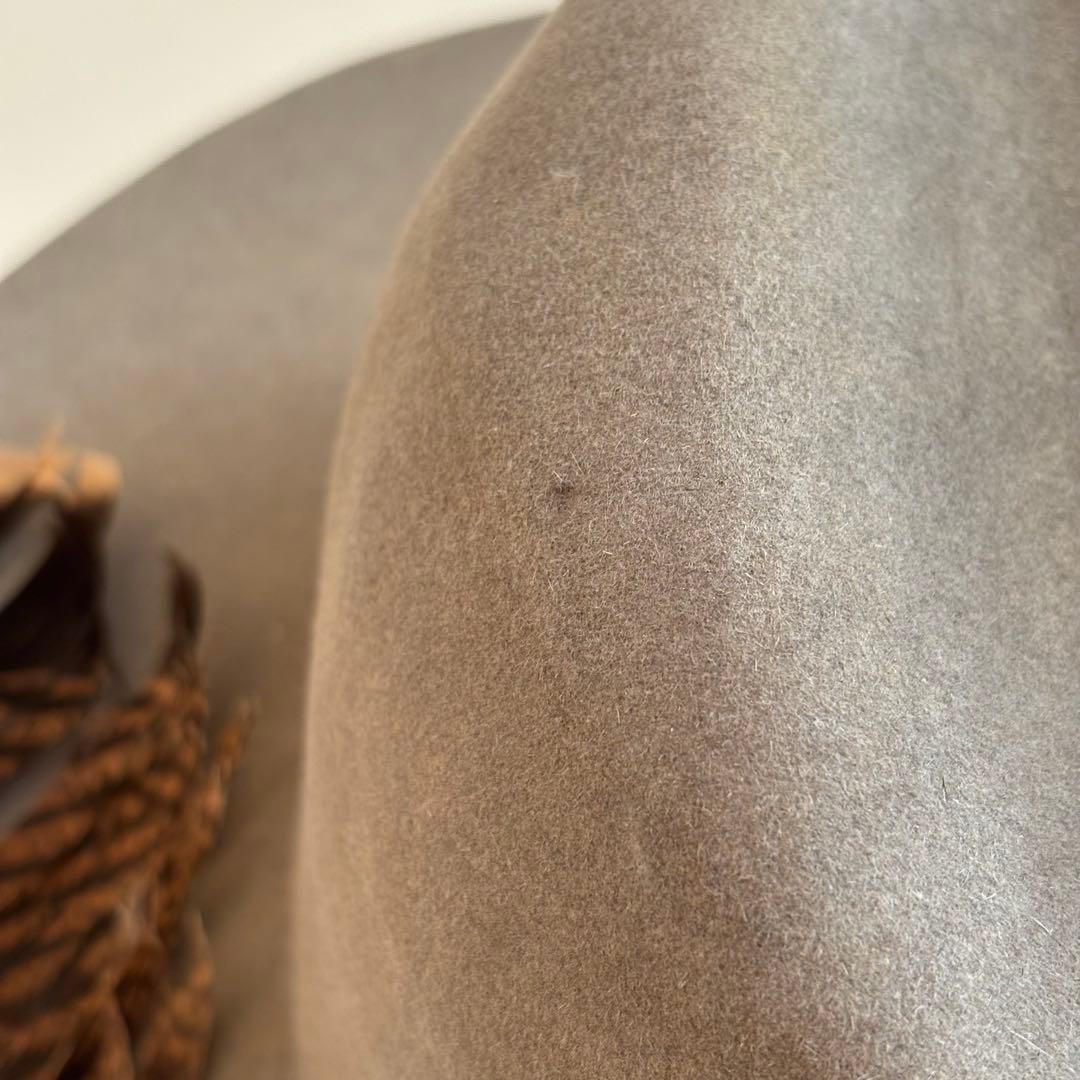 Brookes Boswell 中折れ フェザーハット ウール　フェルト