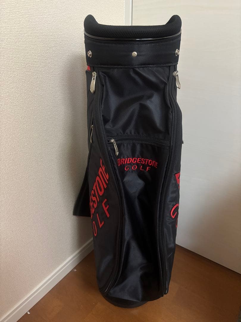美品　BRIDGESTONE GOLF キャディバッグ ブラック/レッド