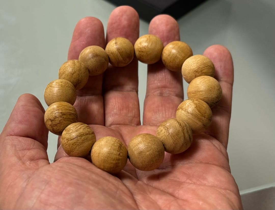 万葉（希少香木 沈香腕輪（特大珠）