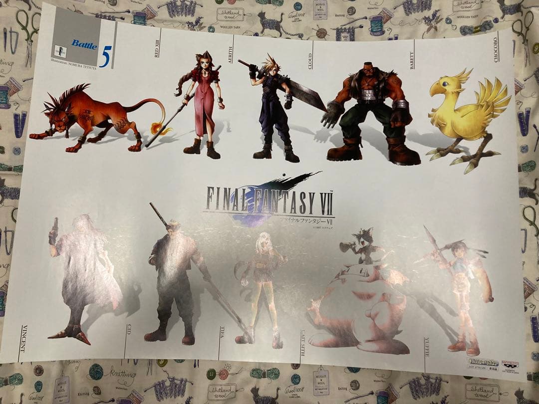日*1様 ファイナルファンタジー7 Ⅶ 非売品バンプレストキャラポスター-5 フ