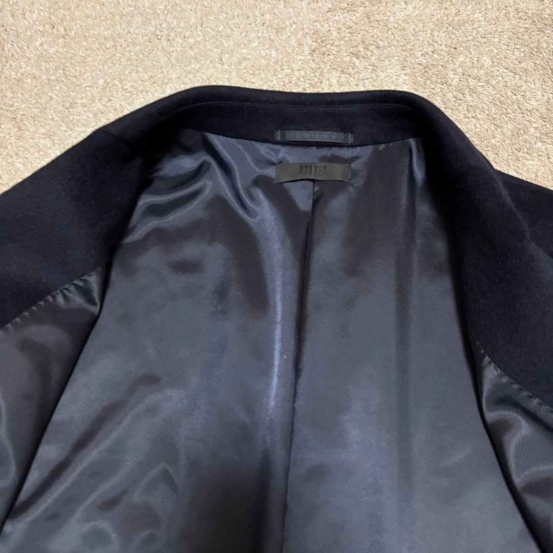 【新品未使用】ユニクロ　カシミヤチェスターコート　ネイビー　XXL