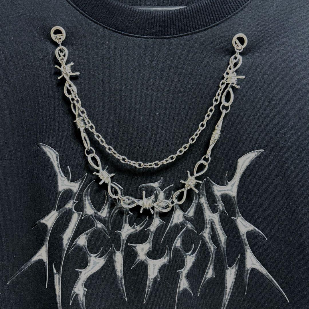 REFLEM　レフレム チェーン付きTシャツ