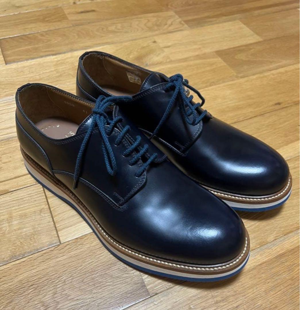 【Doucal’s】プレーントゥシューズ　ミッドナイトブルー 41(26cm)