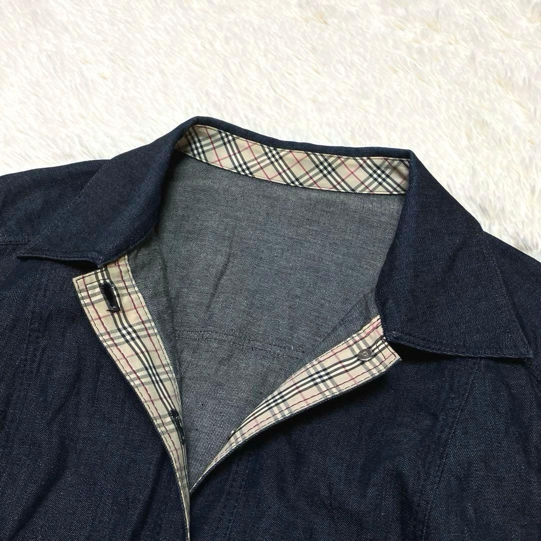 バーバリーロンドン ノバチェック デニム シャツ ジャケット 大きいサイズ
