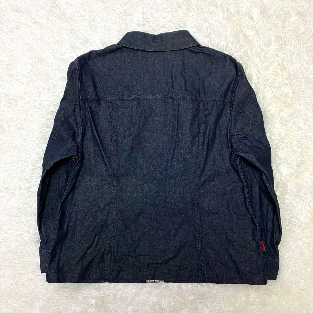 バーバリーロンドン ノバチェック デニム シャツ ジャケット 大きいサイズ
