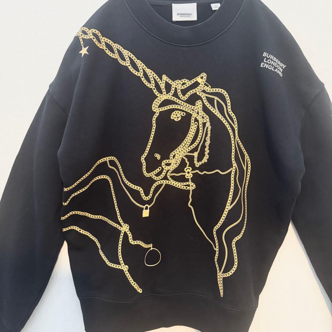 【美品】BURBERRY ユニコーンチェーン スウェット 上品デザイン