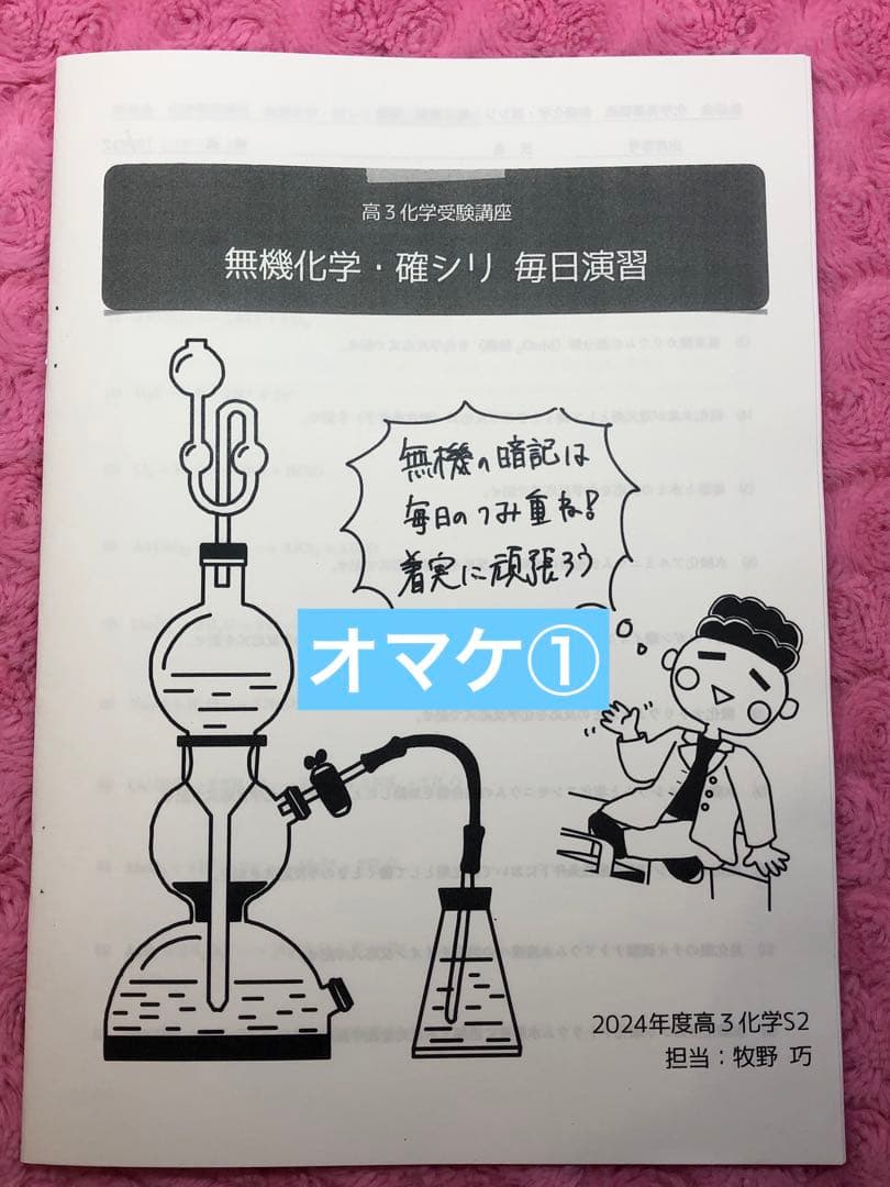 【新課程／分冊済】2024年度　鉄緑会　高3化学 入試化学確認シリーズ　オマケ付