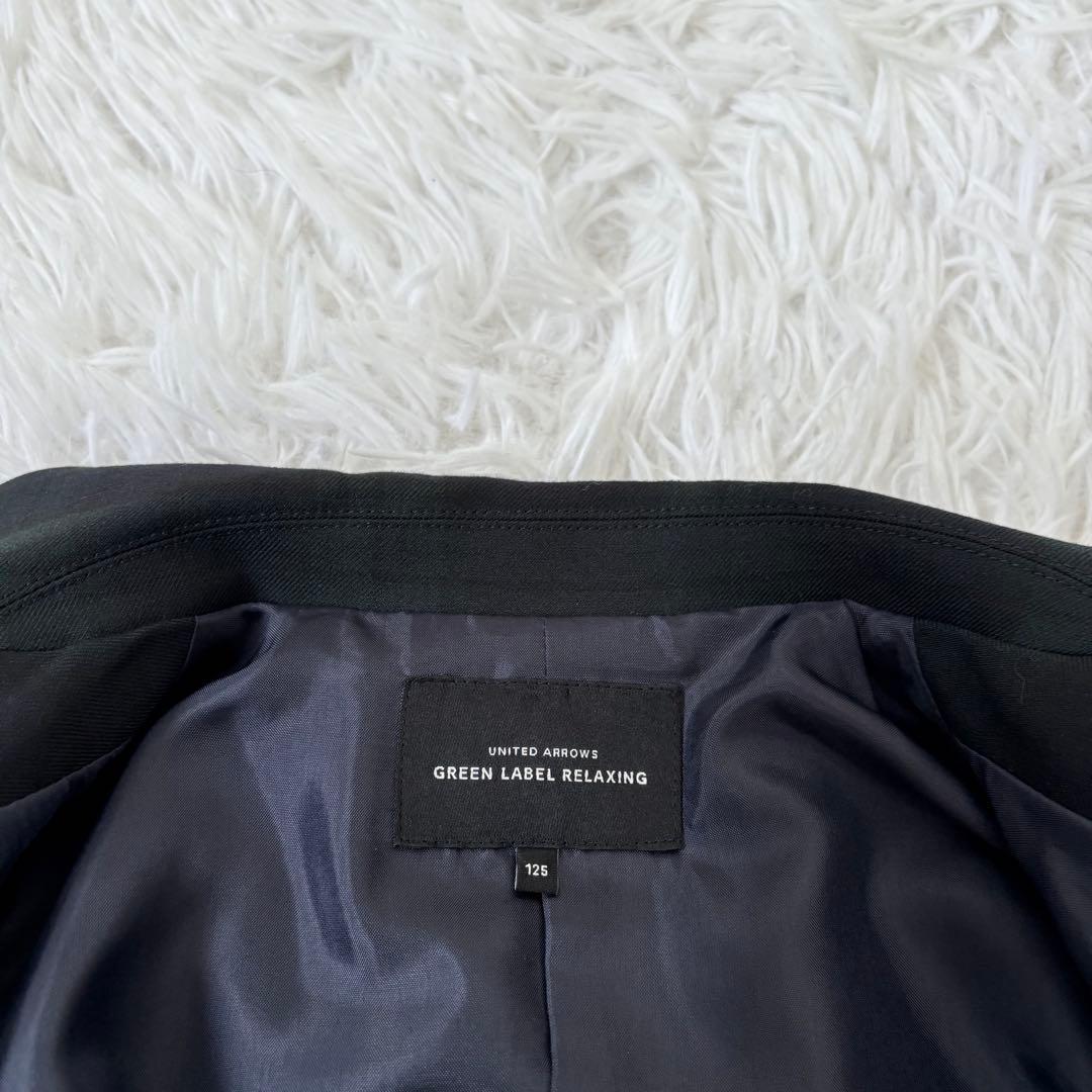 グリーンレーベルリラクシング　グリーンチェックフォーマルスーツ4点セット125