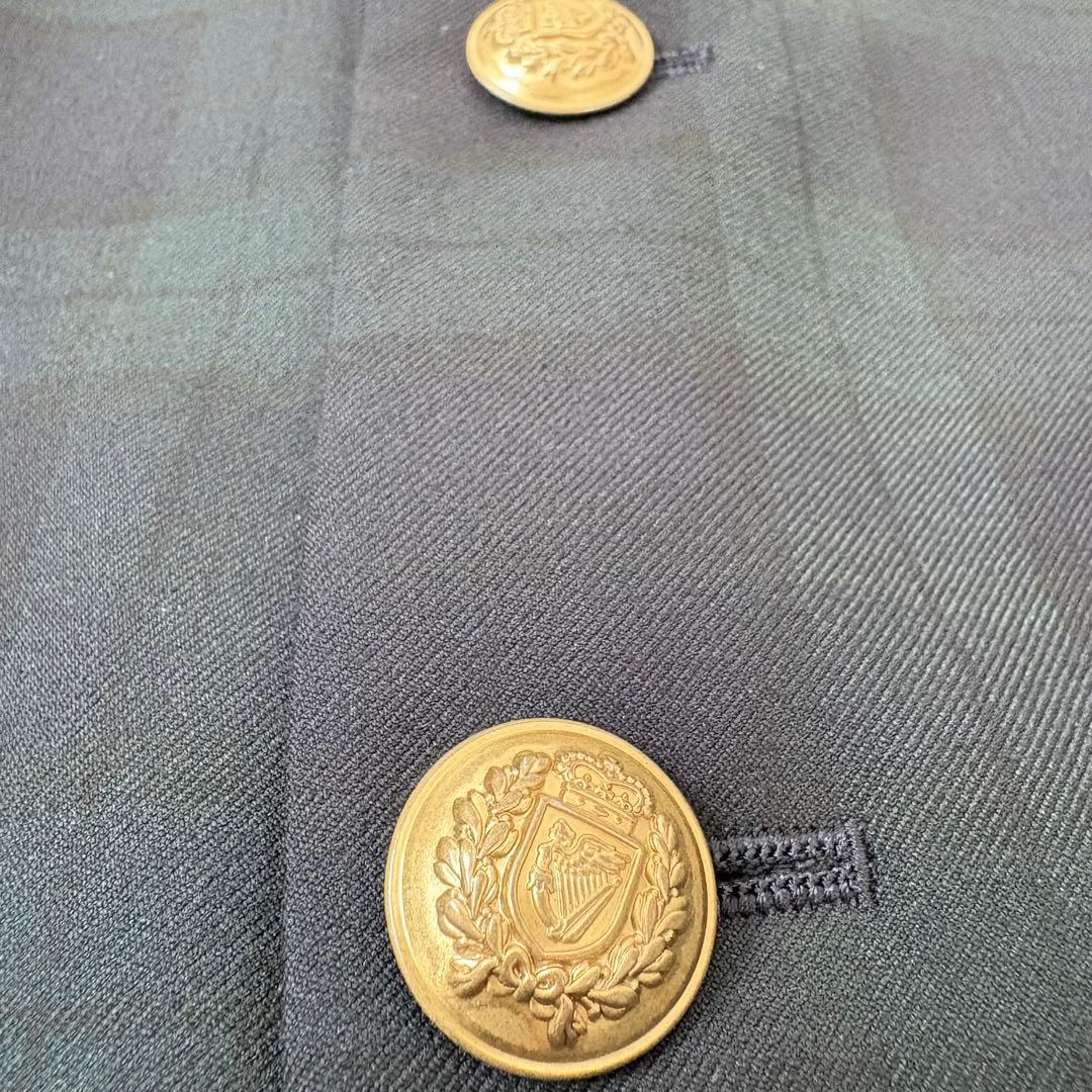 グリーンレーベルリラクシング　グリーンチェックフォーマルスーツ4点セット125