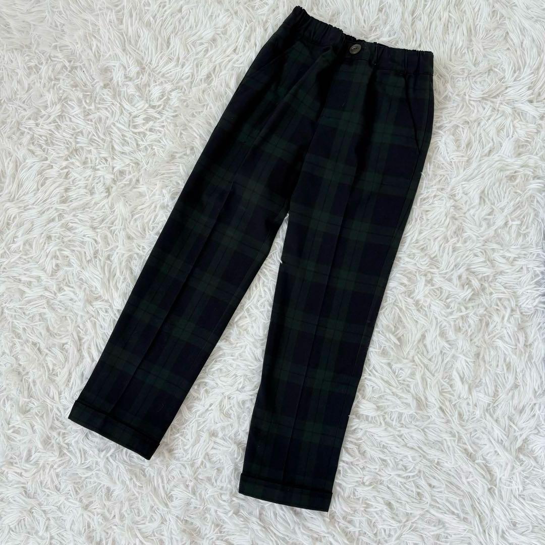 グリーンレーベルリラクシング　グリーンチェックフォーマルスーツ4点セット125