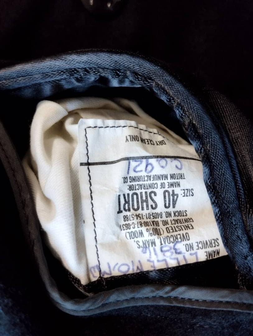 米軍実物 US NAVY ピーコート 米軍 ミリタリー ステンシル ４０S