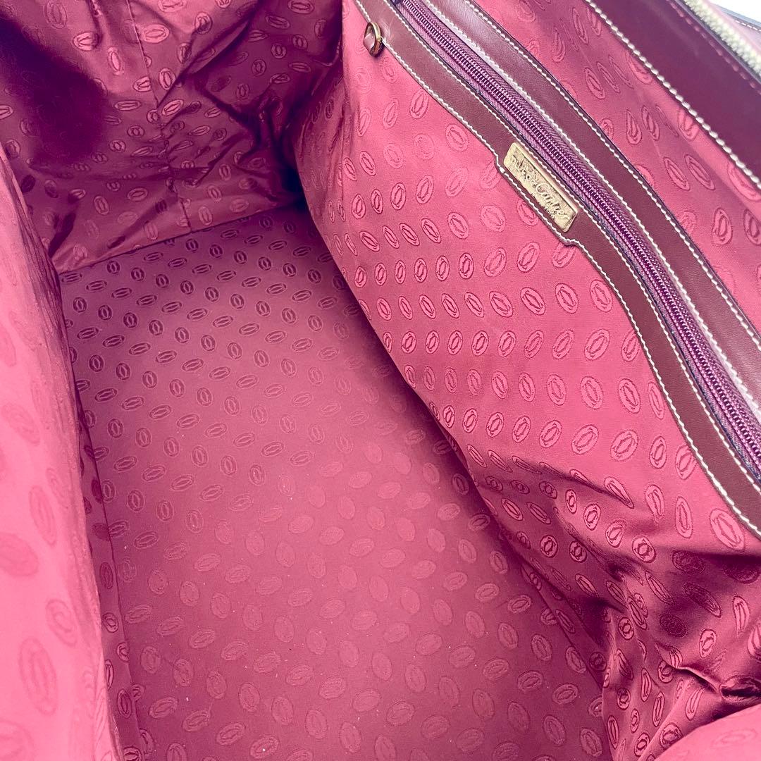 【美品・大容量】カルティエ マストライン C金具 ボストンバッグ2way 本革