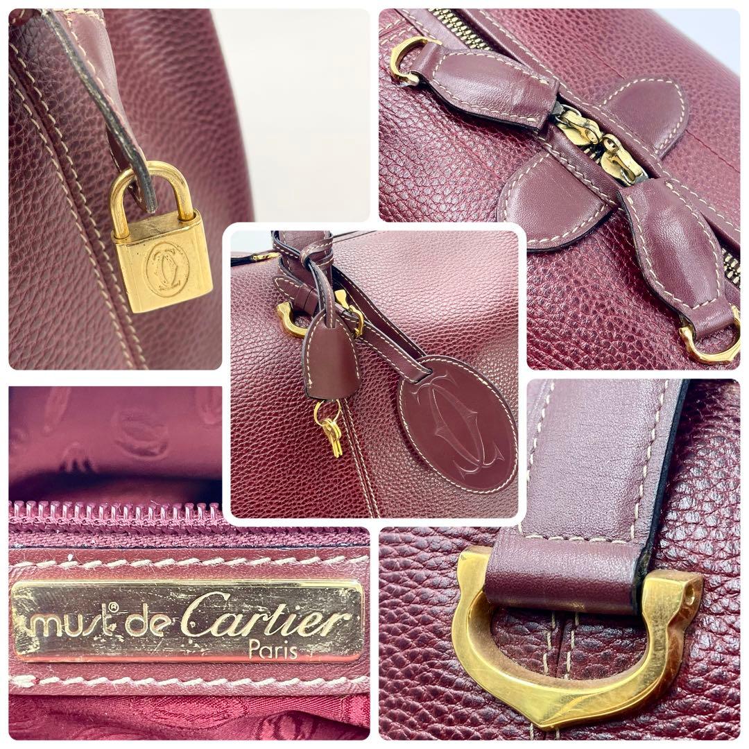 【美品・大容量】カルティエ マストライン C金具 ボストンバッグ2way 本革