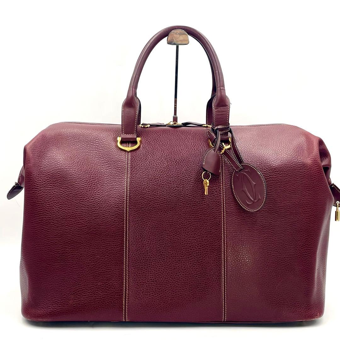 【美品・大容量】カルティエ マストライン C金具 ボストンバッグ2way 本革