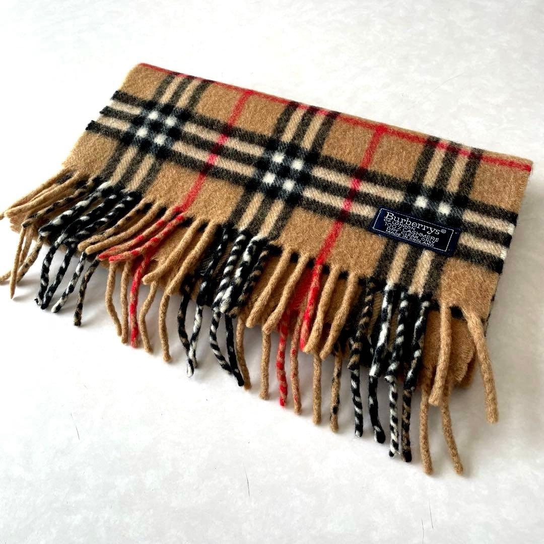 【美品】Burberrys バーバリー　ノバチェック カシミヤ100% マフラー