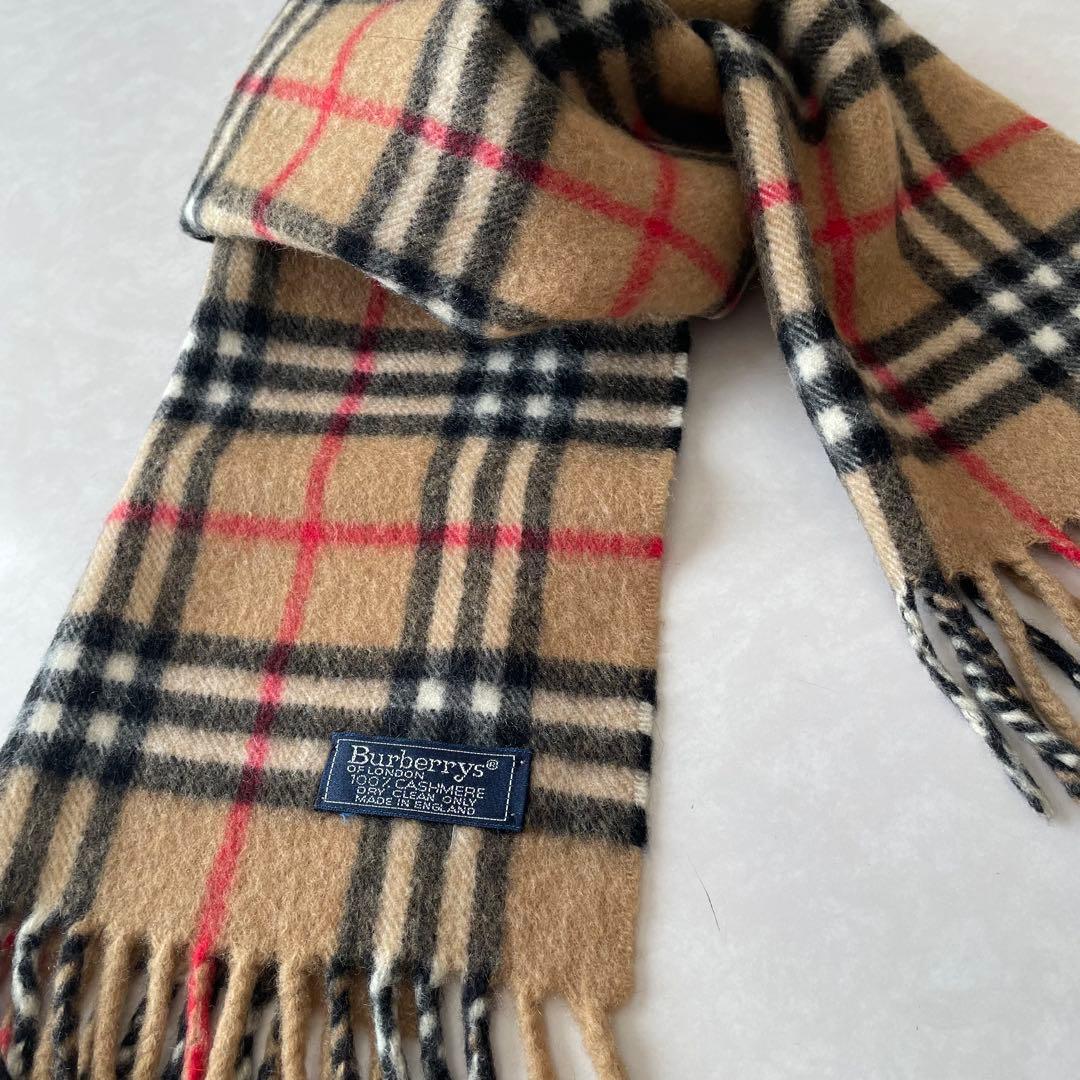【美品】Burberrys バーバリー　ノバチェック カシミヤ100% マフラー