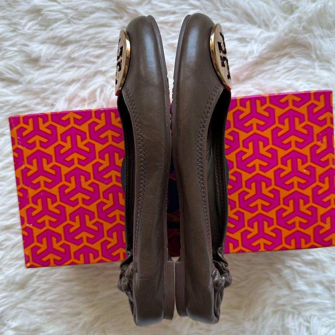 ✨美品✨TORY BURCHトリーバーチ　バレエフラットシューズ　ブロンズ　7