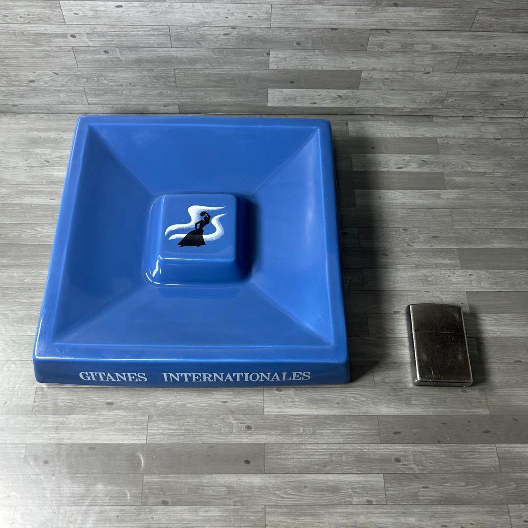 現地フランス購入品 Gitanes ジタン 灰皿 四角