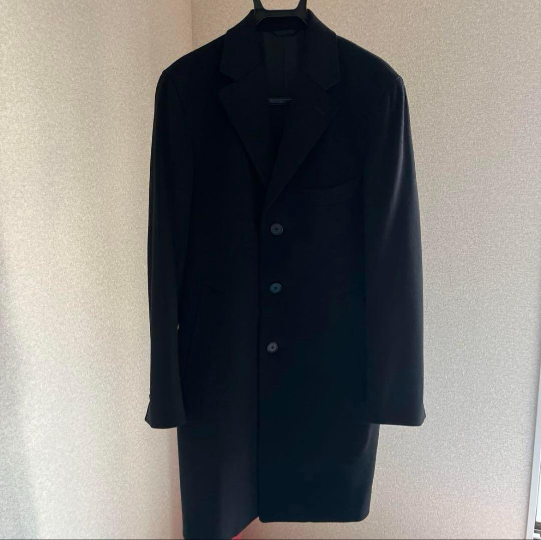 【ロロピアーナ】Azabu tailor チェスターコート　ブラック　ビジネス