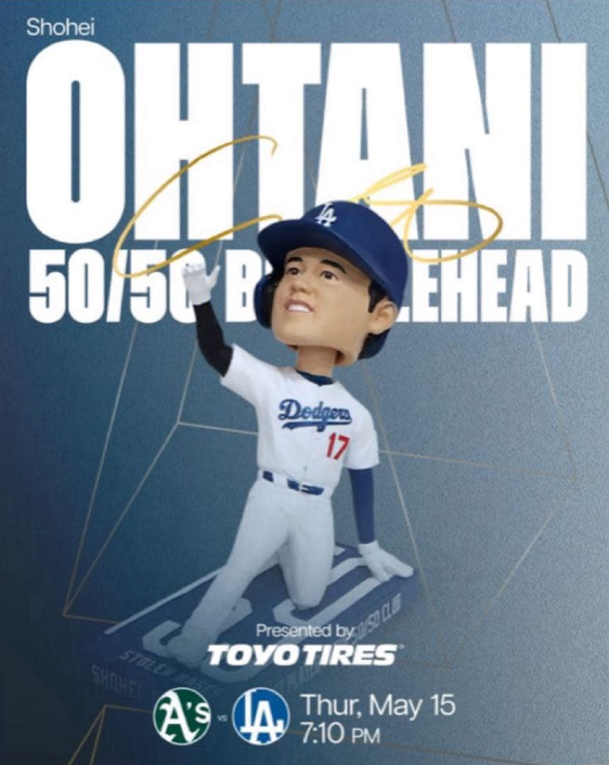大谷翔平　50/50 バブルヘッド　来場者限定　スタジアム配布　インサイダー付