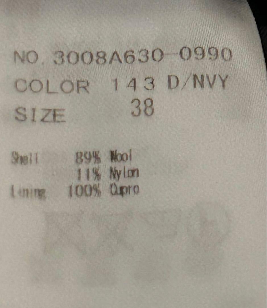 エンフォルド ENFOLD 38 コート ネイビー M レディース 濃紺