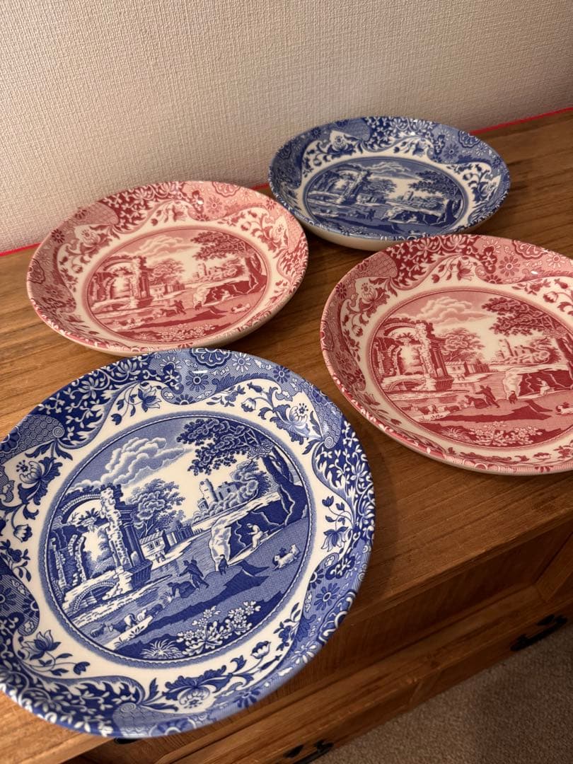 スポード　ブルーイタリアン　パスタボウル　4枚セット