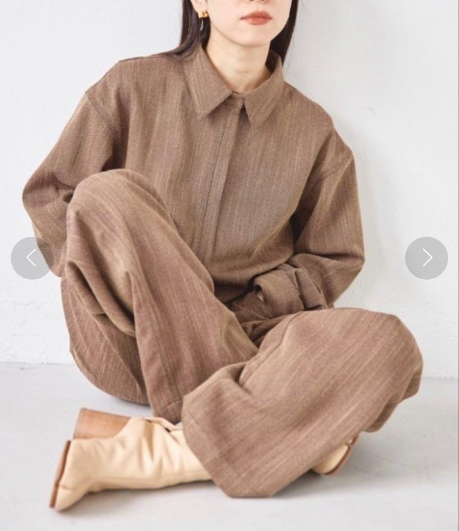 todayful ヘリンボーン シャツ コンビネゾン　トゥデイフル