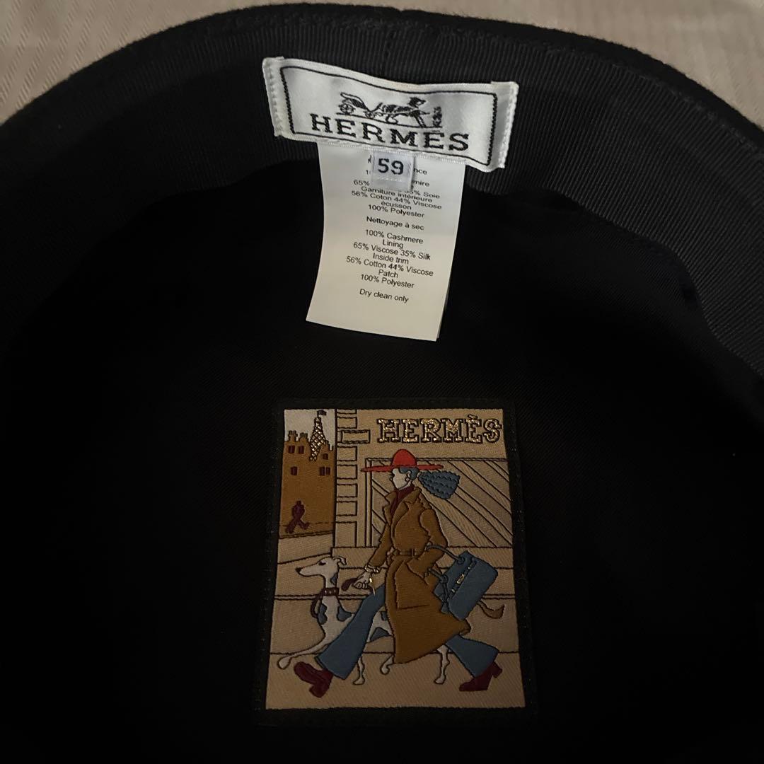 【新品未使用 】エルメス カシミア キャスケット　59サイズ　黒