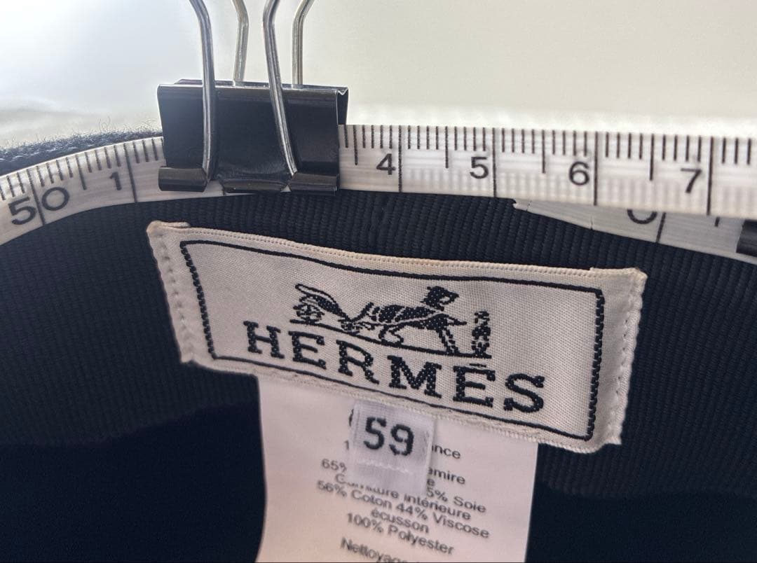 【新品未使用 】エルメス カシミア キャスケット　59サイズ　黒