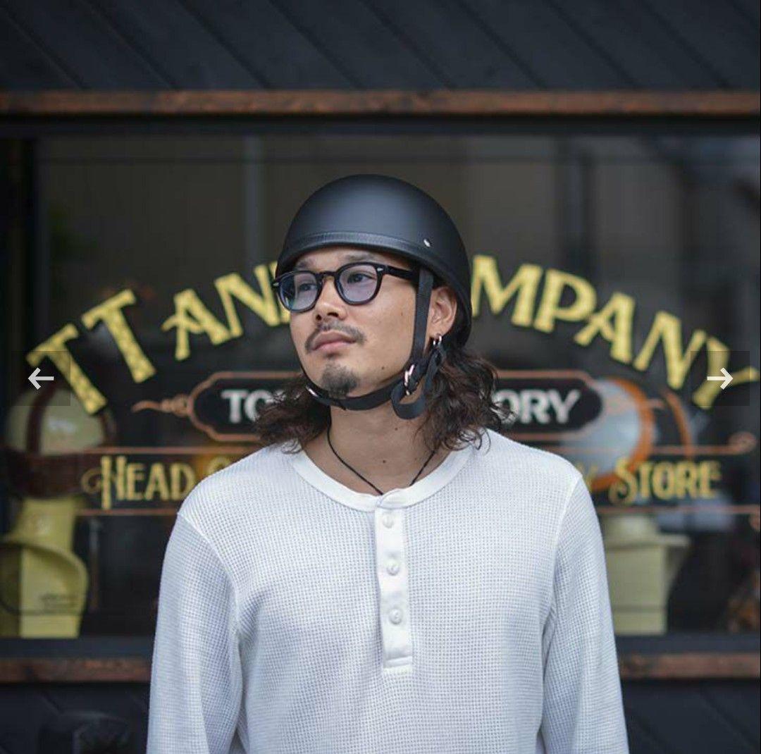 値下げ 美品TT&CO ヘルメット イーグルロードハーフ マッドブラック