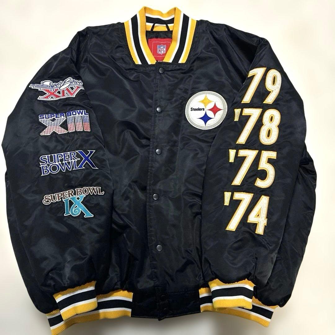 美品 NFL ピッツバーグ スティーラーズ Steelers スタジャン XXL