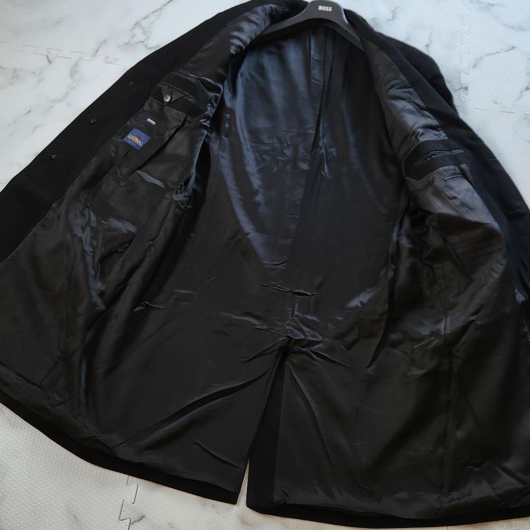 幻のXXXXL✨HUGO BOSS チェスターコート コロンボ カシミヤ 黒