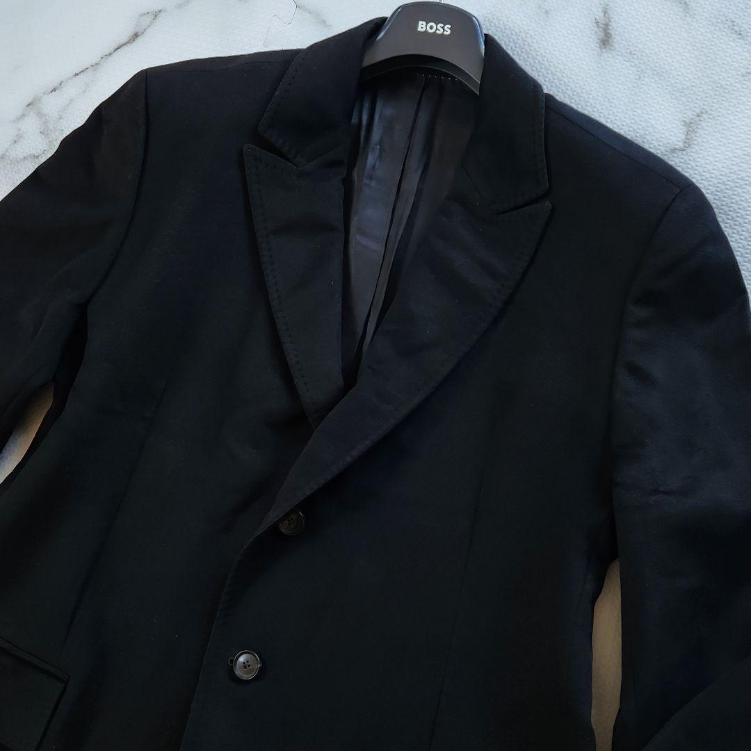 幻のXXXXL✨HUGO BOSS チェスターコート コロンボ カシミヤ 黒