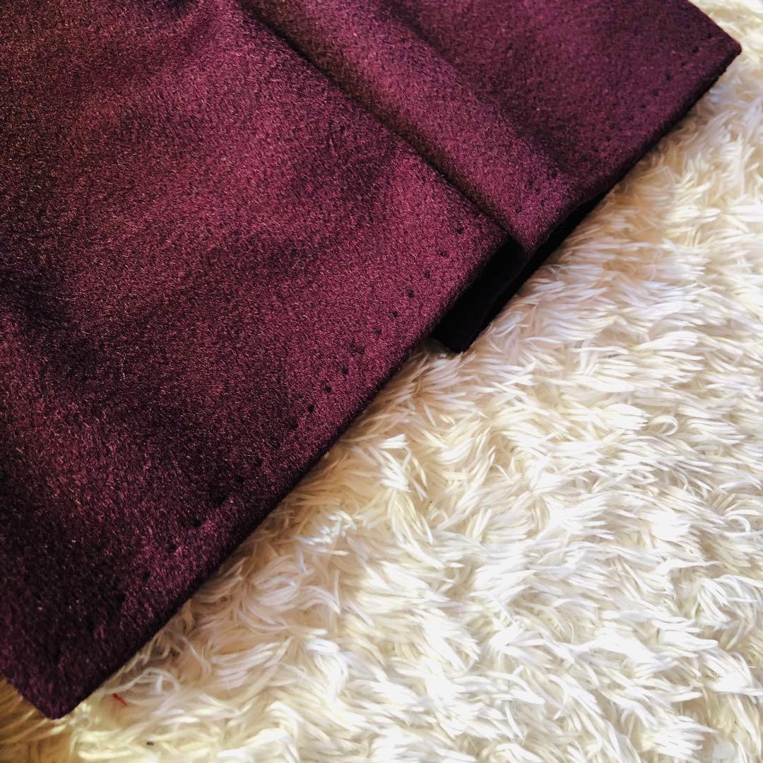 42大きめ✨希少色 極美品 マックスマーラ ベルテッドコート アルパカ ワイン